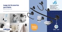Juego de Accesorios para Baño 6pza GRIVEN Black Series