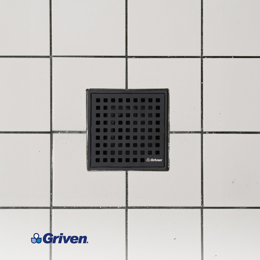 Desague de Piso con Regilla de Acero Inoxidable GRIVEN Black Series