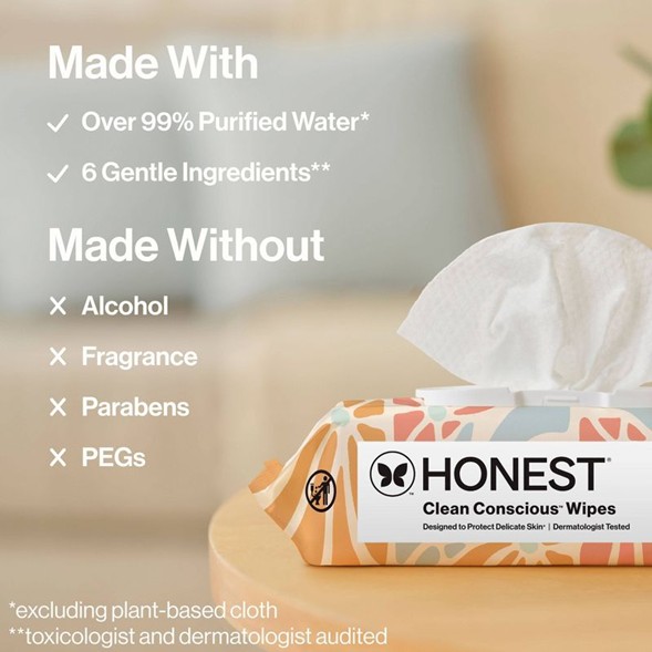 HONEST Wipes 72ct