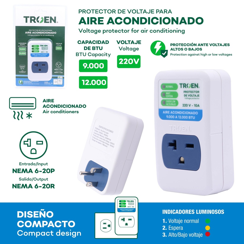 Protector de Voltaje 220V TROEN
