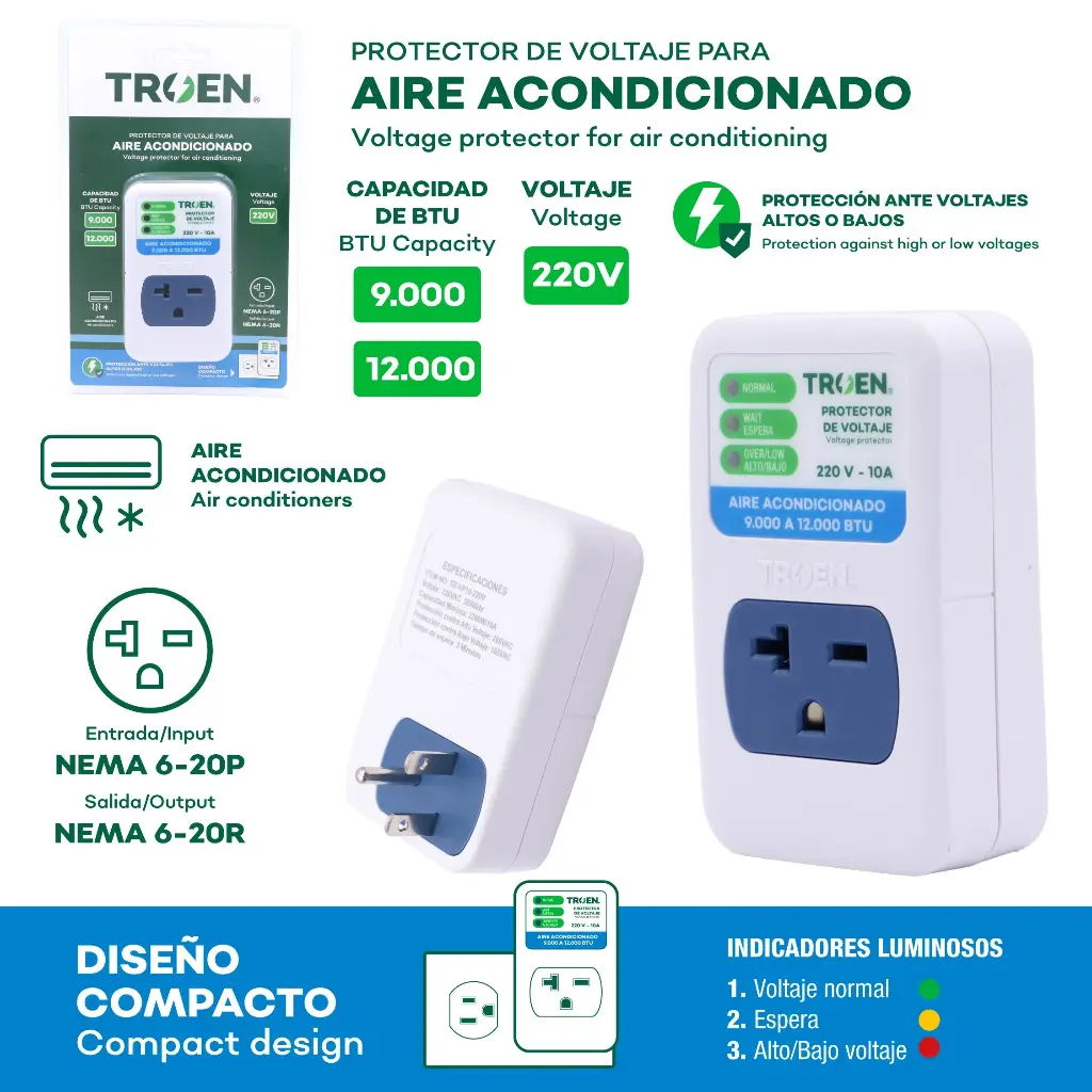 Protector de Voltaje 220V TROEN