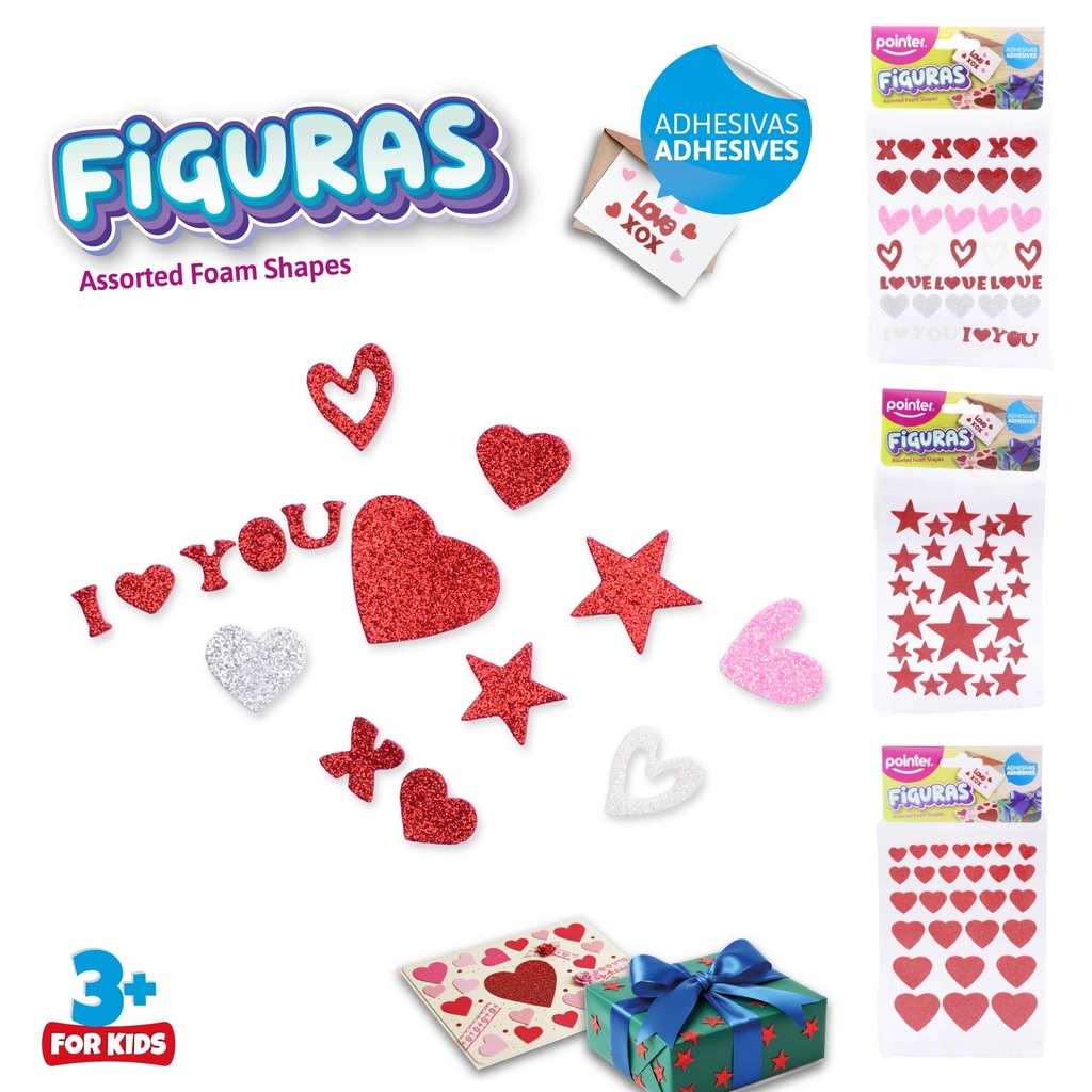 Figuras Foamy Adhesivas Glitter Surtidas POINTER