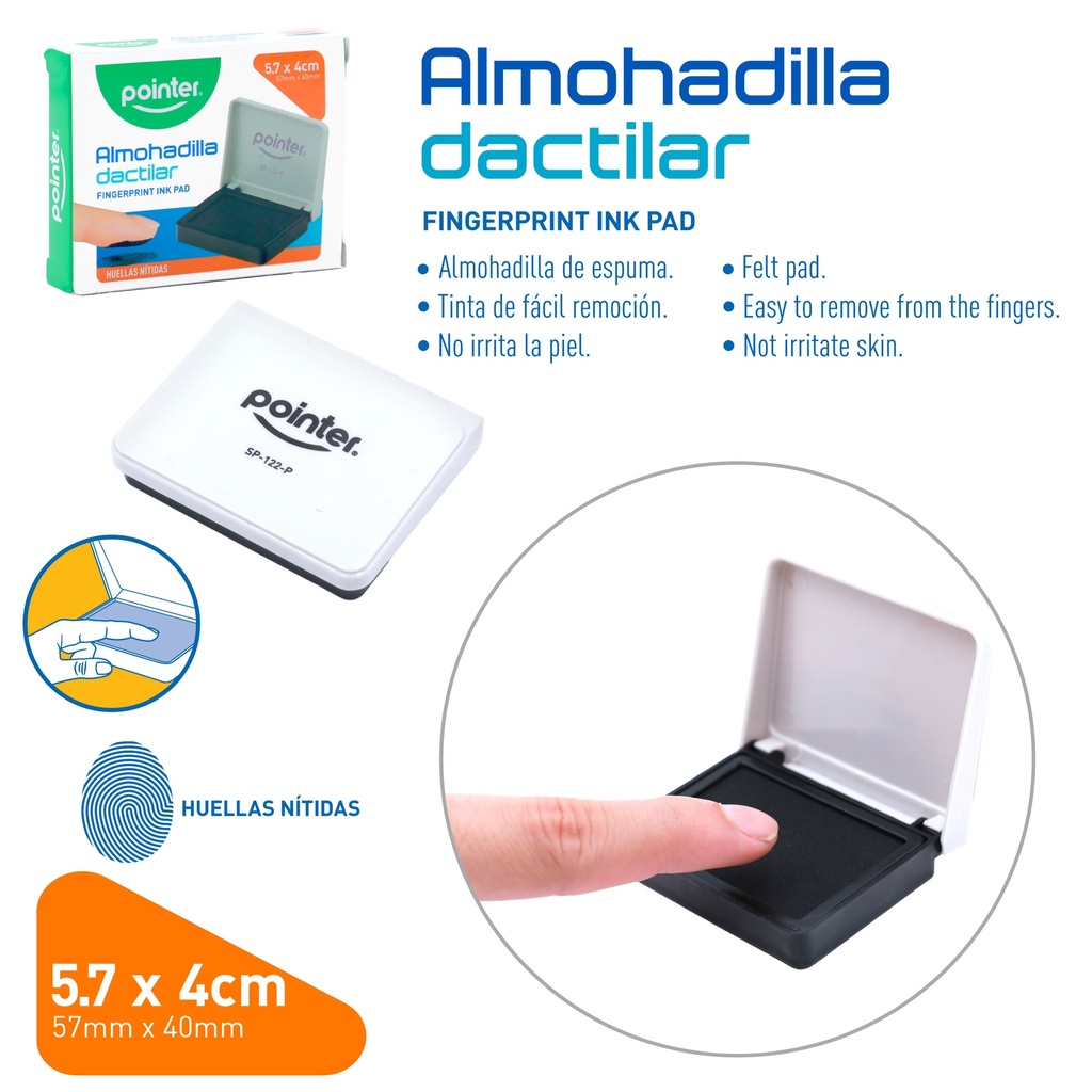 Almohadilla Dactilar 5.7 X 4cm POINTER