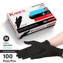 Guantes de Nitrilo Negro M 100pza KAREX