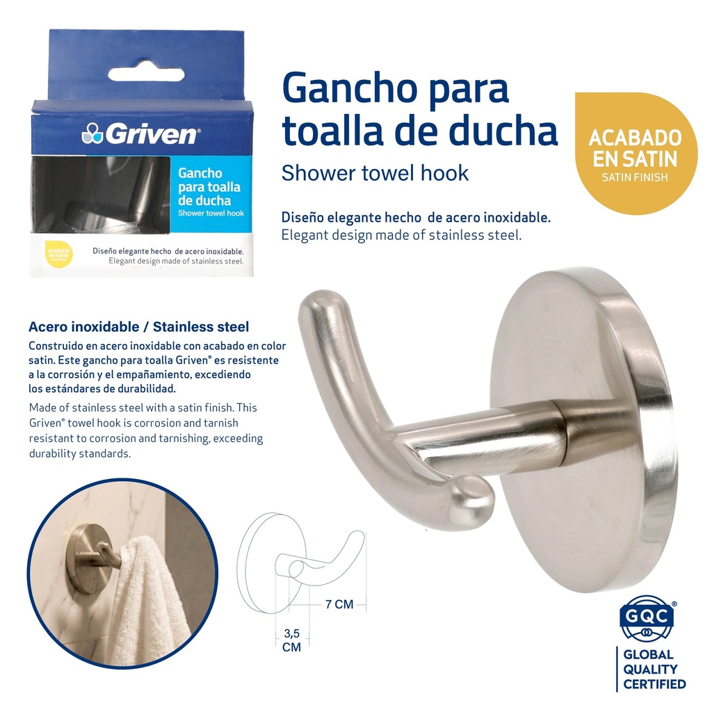 Gancho para Toalla de Ducha GRIVEN