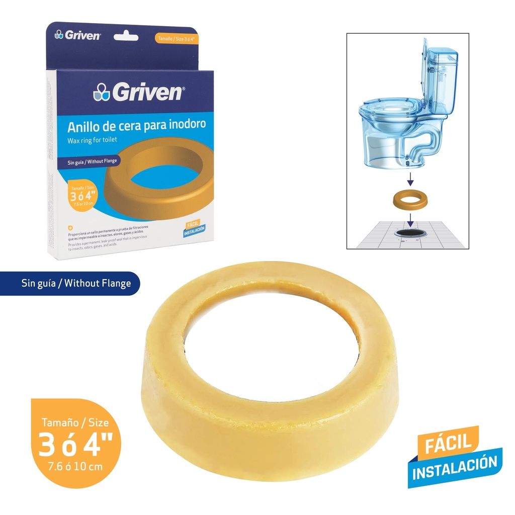 Anillo de Cera para Inodoro GRIVEN