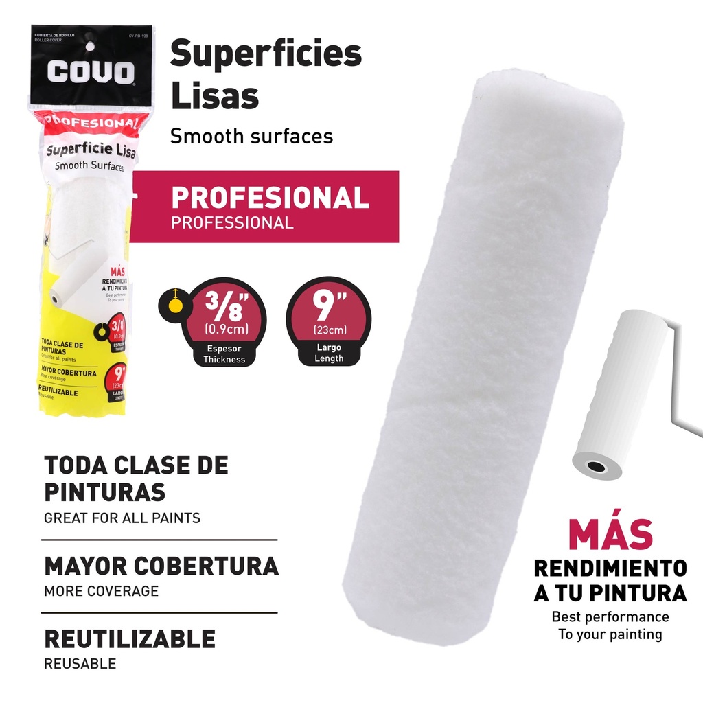 Mota de Felpa para Pintar 9" COVO