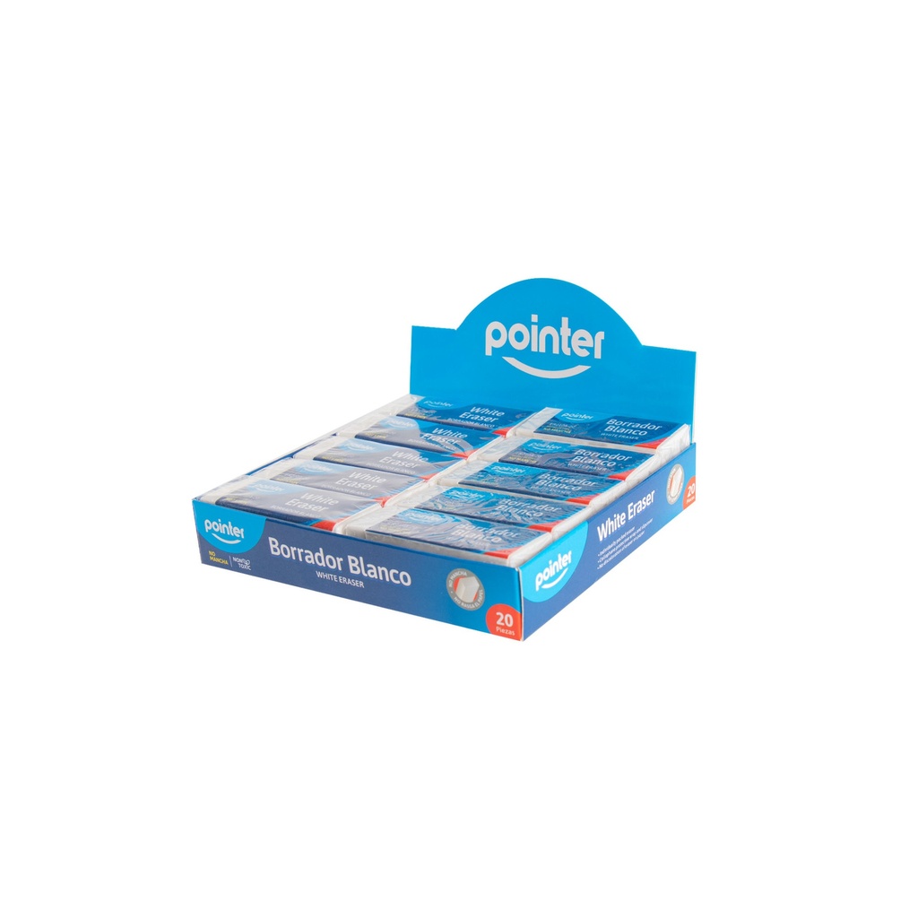 Borrador Blanco POINTER 20pza