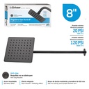Regadera Tipo Lluvia 8" GRIVEN BLACK SERIES