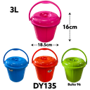Cubo Plastico con Tapa 3L DYNASTY