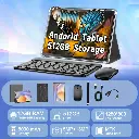 Tableta CRELANDER 10.1" 4G LTE, 12GB RAM, 512GB ROM, 2.4G/5G WiFi, Dual Camera, Keyboard % Mouse, Stylus, 1TB Expandable Storage, 5MP+13MP Camera, Battery, Tablet, Pad