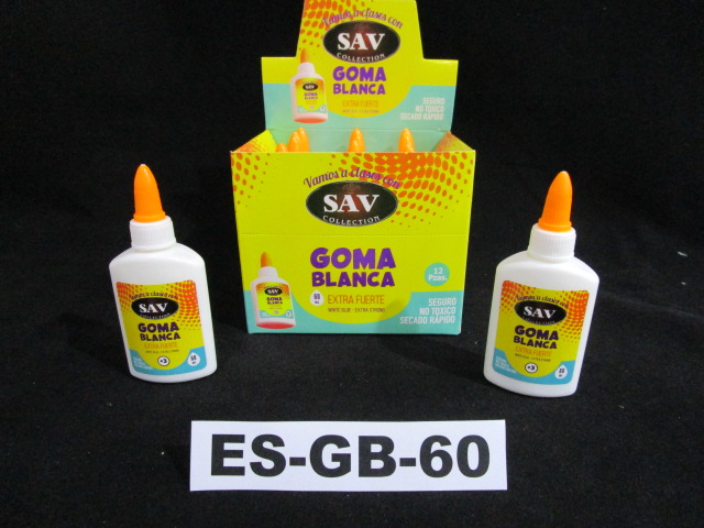 Goma Blanca 60ml SAV 12pza