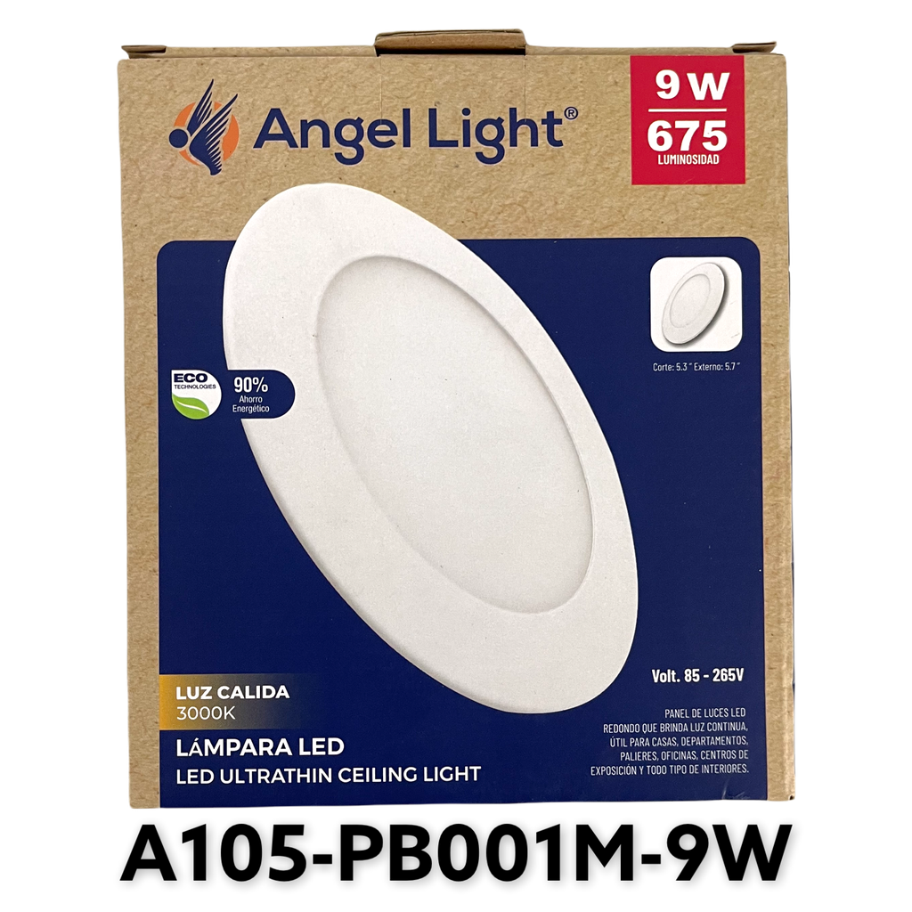 Lampara Led Redonda 9W 3000K ANGEL LIGHT