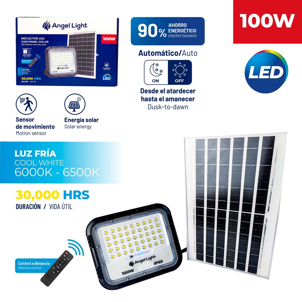 Reflector Led con Panel Solar ANGEL LIGHT