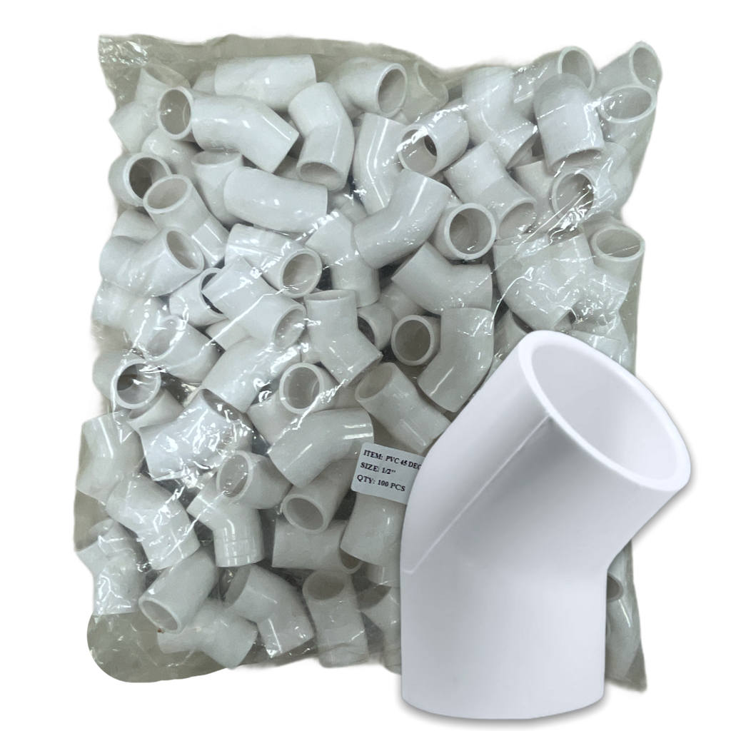 Codo PVC 1/2" X 45