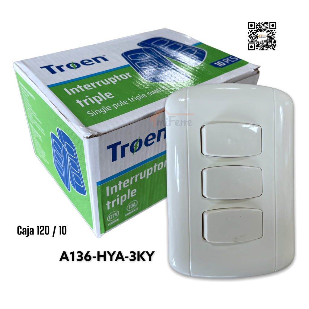 Interruptor Triple TROEN