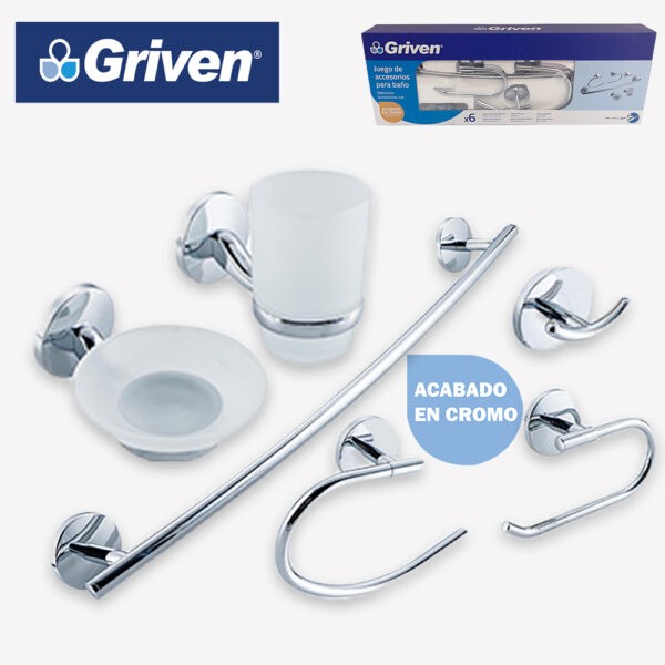 Juego de Accesorios para Baño 6pza GRIVEN