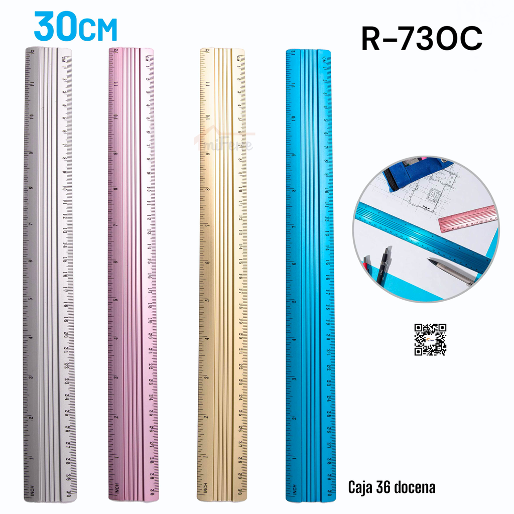 Regla de Aluminio 30cm POINTER