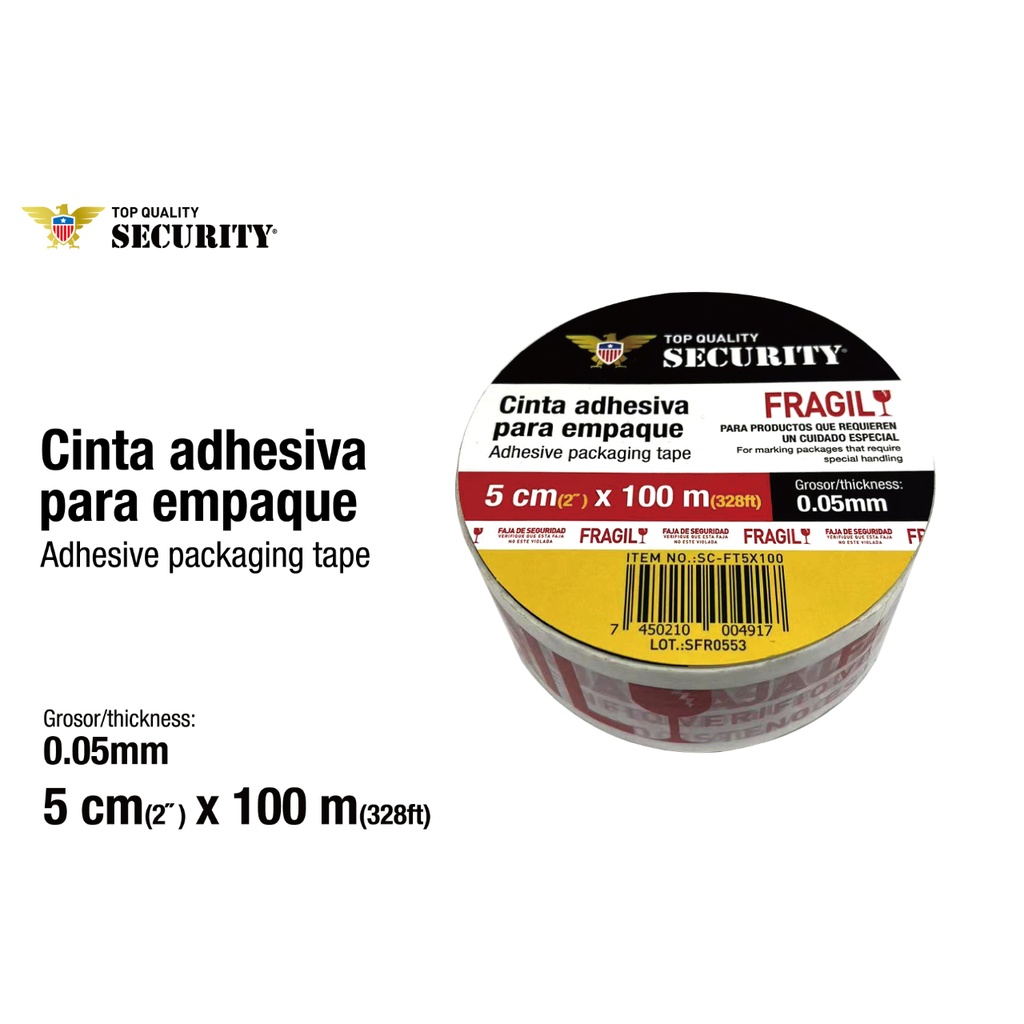 Cinta Adhesiva FRAGIL SECURITY