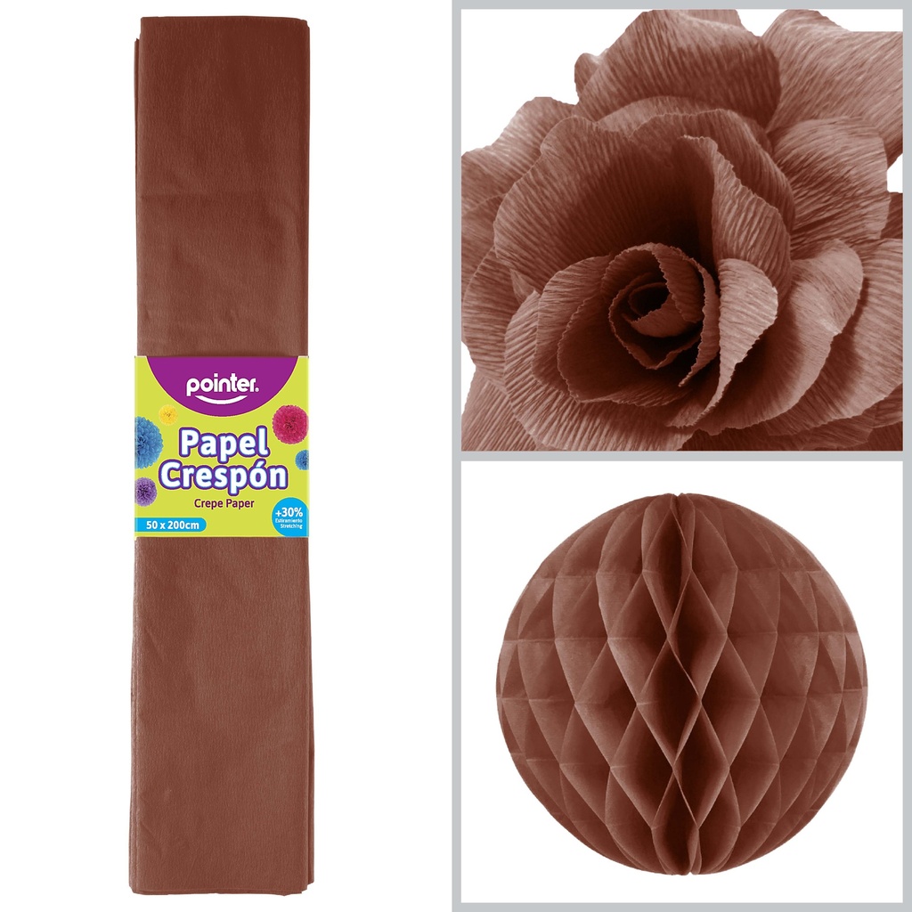 Papel Crespon Chocolate 10pza POINTER