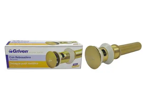 PO Plug Metalico con Rebosadero GRIVEN Golden Series