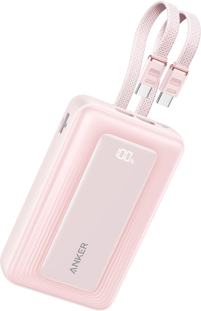 ANKER Zolo Power Bank 10,000mAh 35W Fast Charging with Dual Built-In Cables