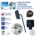 Set de Regadera Cuadrada 8" con Monomando GRIVEN Black Series