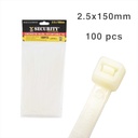 Sunchos Plasticos 6" X 2.5mm 100pza SECURITY