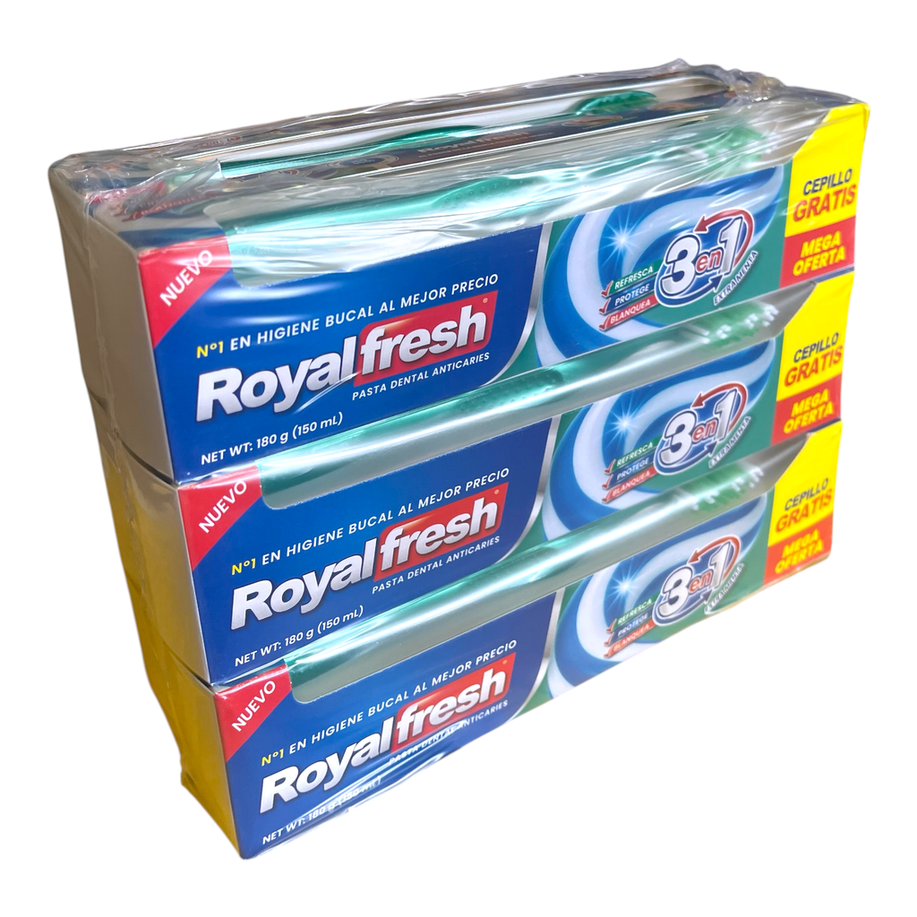 6-Pack Pasta Dental 180g 3en1 ROYALFRESH