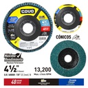 5-Pack Disco Flap de Circonio y Ceramica 4-1/2" #40 COVO