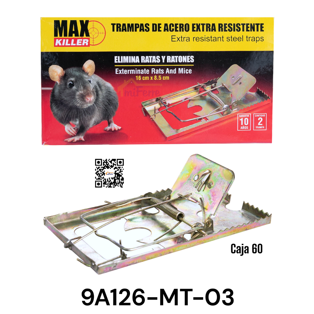 Trampa para Raton 16 X 8.5cm MAX KILLER