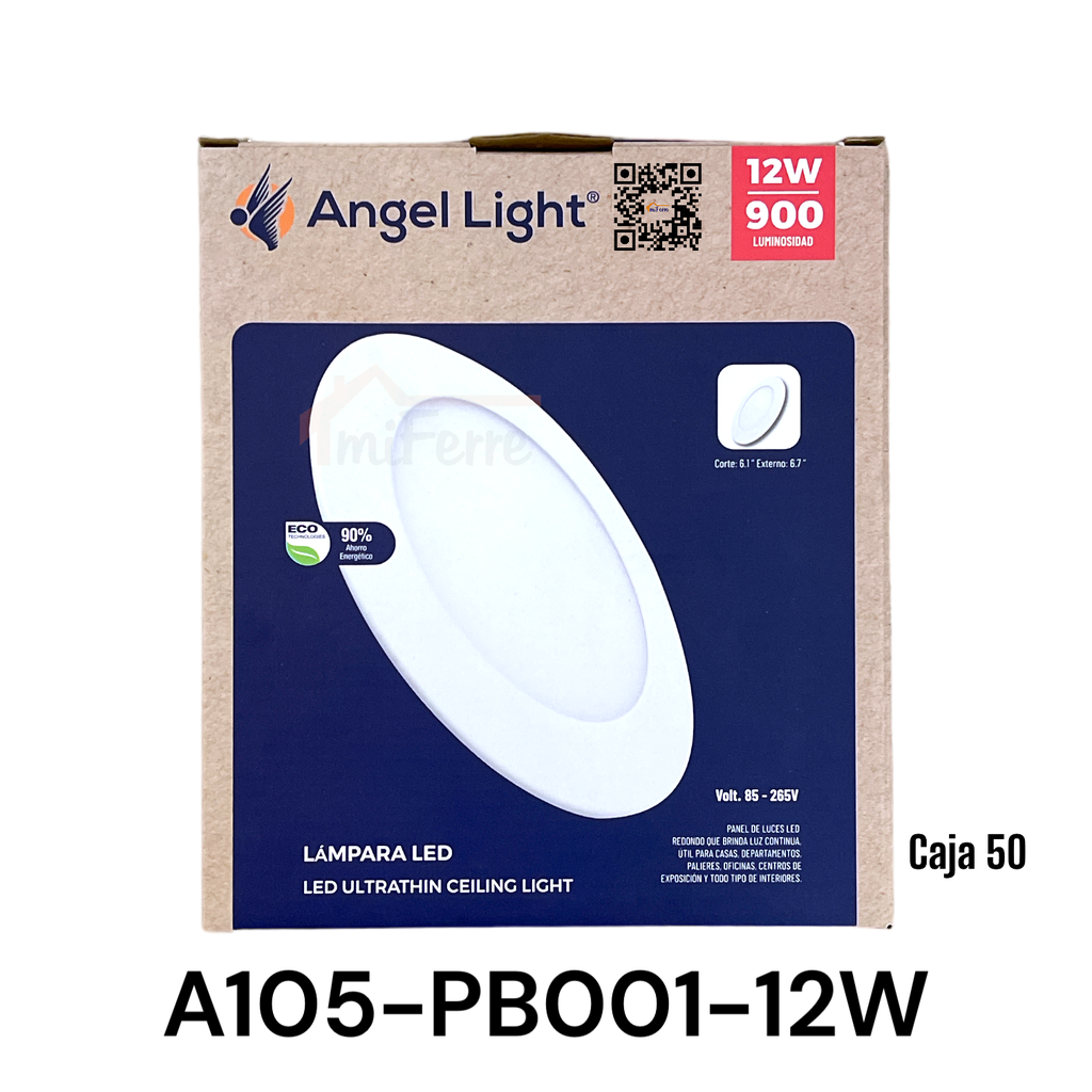 Lampara Led Redonda 12W 6400K ANGEL LIGHT