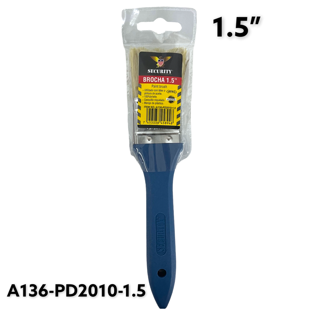 Brocha Plastica 1.5" SECURITY 12pza