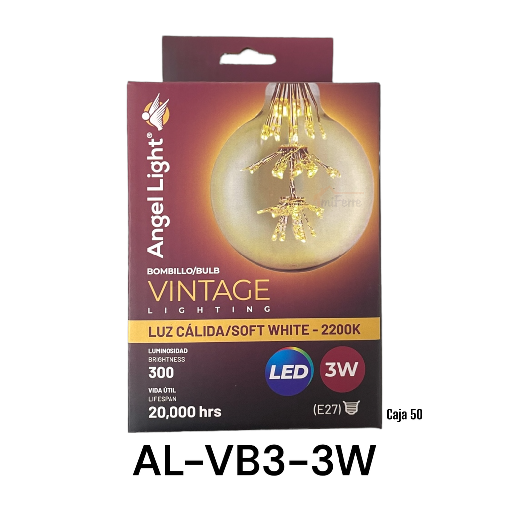 Bombillo Vintage 3W 2200K ANGEL LIGHT