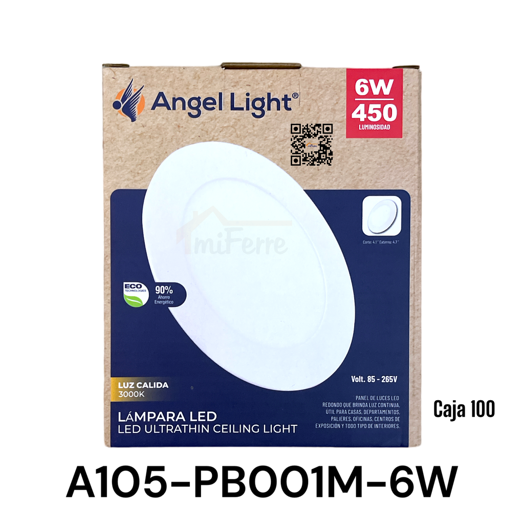 Lampara Led Redonda 12W 3000K ANGEL LIGHT