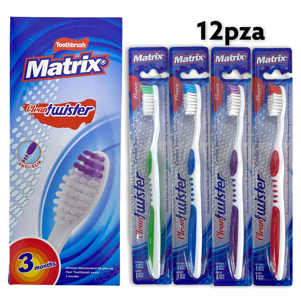 Cepillo Dental Clean Twister 12pza MATRIX