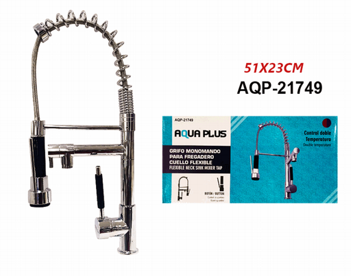 [AQP-21749] Grifo Monomando para Fregadero Cuello Flexible AQUA PLUS
