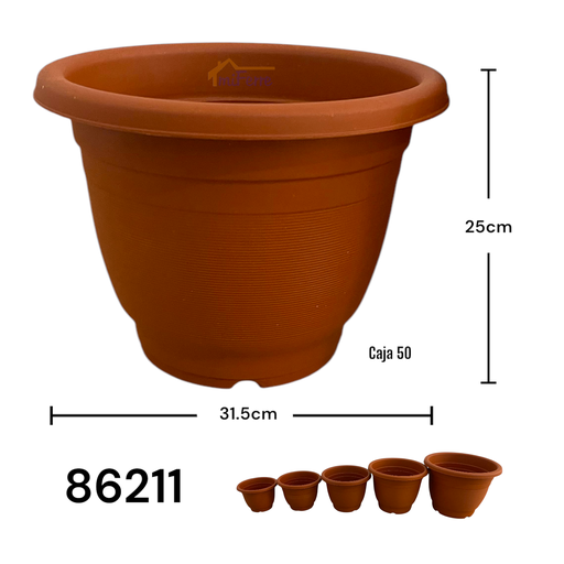 [86211] Macetero Plastico 31.5 X 25cm