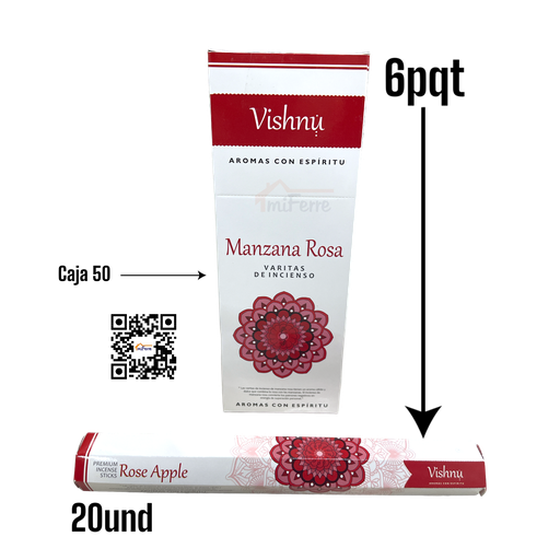 Incienso Manzana Rosa VISHNU SAV