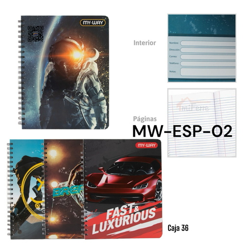 [MW-ESP-02] Cuaderno Espiral 1 Materia POINTER