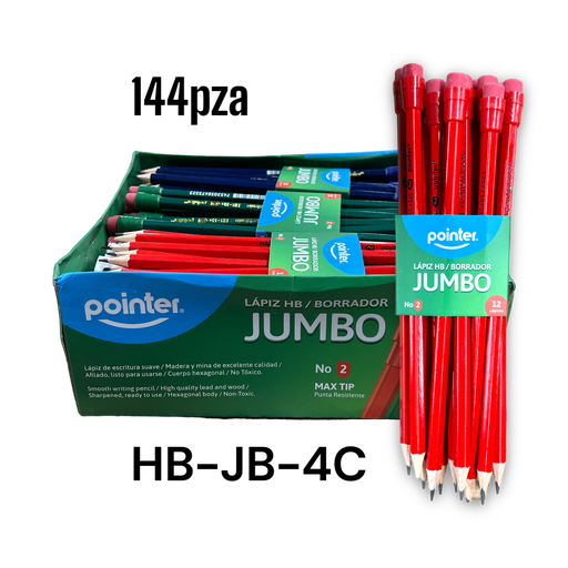 [HB-JB-4C] Lapiz Jumbo 2HB POINTER (docena)