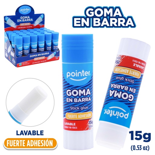 [EA-B1500] Goma en Barra 15g POINTER 24pza
