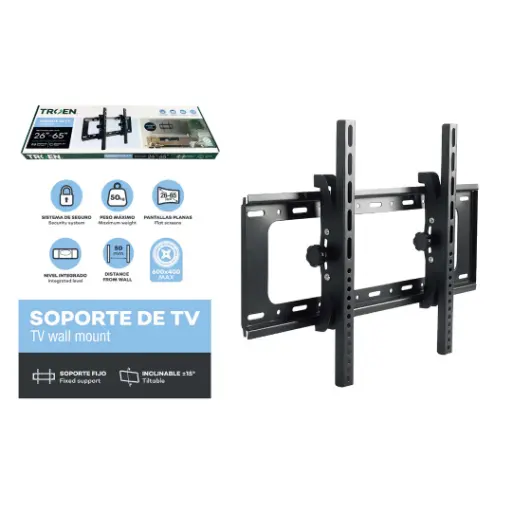 [TR-TVFB-2665] Soporte para TV 26-65" Fijo TROEN