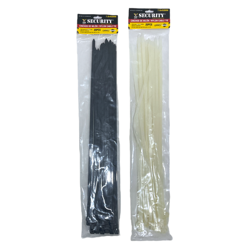 Sunchos Plasticos 20" X 7.0mm 25pza SECURITY