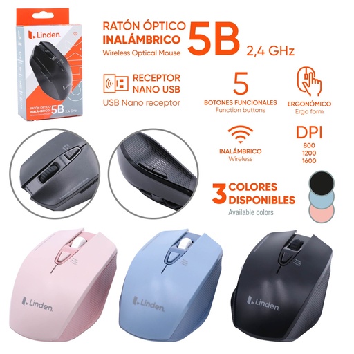Mouse Inalambrico (Raton) LINDEN