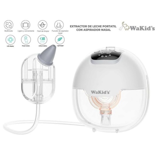 [A-78162] Extractor de Leche Portatil con Aspirador Nasal WAKID'S