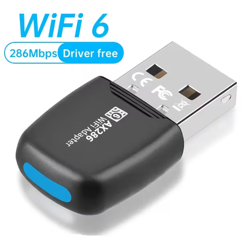 [AX286] Adaptador Inalambrico USB WiFi6 Wireless Adapter 286Mbps 2.4GHz