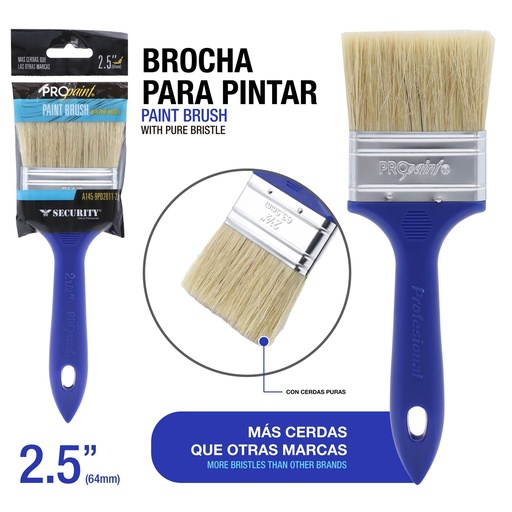 [A145-9PD2011-2-5] Brocha Plastica 2.5" PROPAINT 12pza