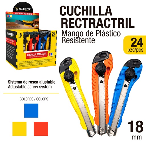 [XD-64A] Cuchilla Retractil 24pza SECURITY