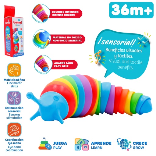 [GN-ZJ01] Juguete Oruga Flexible GENIAL Sensory